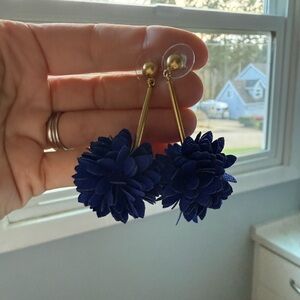 J. Crew Factory Blue Floral Earrings